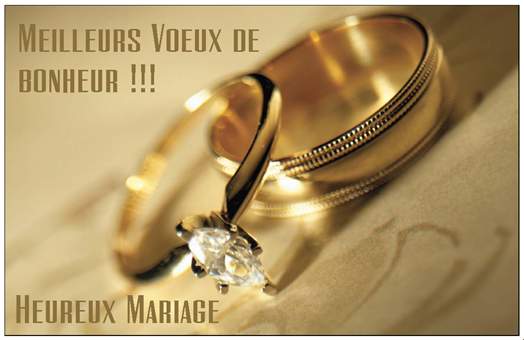 carte postale de mariage